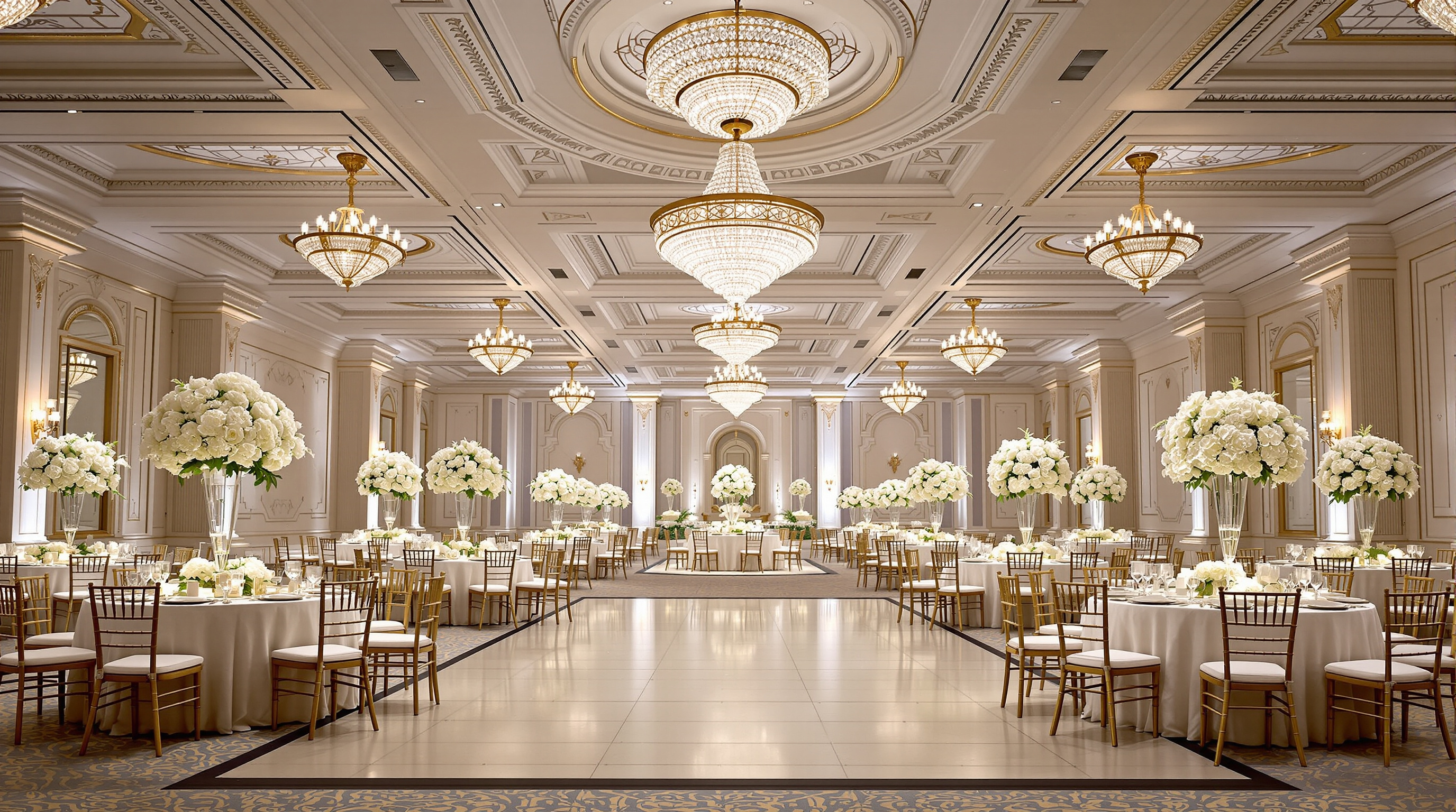 Grand luxury wedding ballroom
